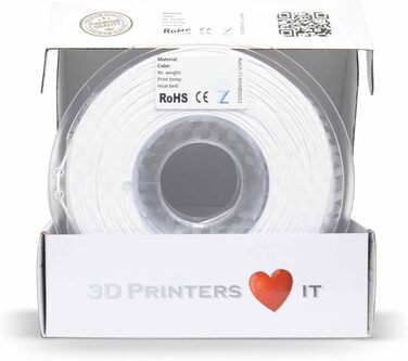 Мм БІЛИЙ 1кг - високоякісний філамент для 3D-друку, простий у використанні, ідеальний для моделей та прототипів, 3D PLA 1.75