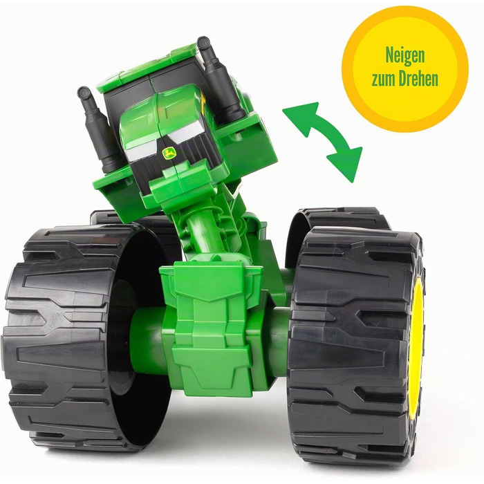 Дитячий іграшковий трактор-монстр John Deere Monster Treads All Terrain керуваний трактор з великими колесами для будь-якої поверхні, міцна іграшка для дому та вулиці, подарунок для хлопчиків та дівчаток від 3 років