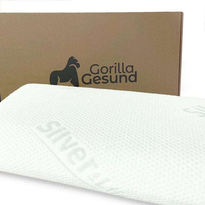 Ортопедична подушка для шиї Silver Neck - в&39язкопружна подушка, подушка з піни з ефектом пам&39яті з чохлом Silver & Life - 70x34 см - висота 13 см 70 x 34 см, висота 13 см