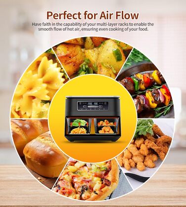 Аксесуари для фритюрниці Ninja AF500EU, подвійна фритюрниця 10 шт. Аксесуари для Ninja Foodi FlexDrawer 10.4 л з вкладишами та стійками