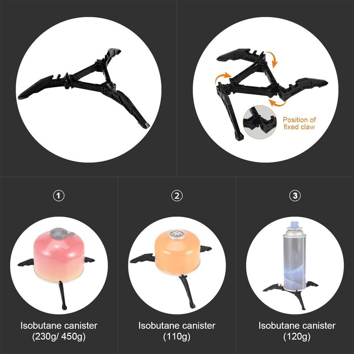 Набір посуду для кемпінгу Odoland, 10-предметний набір посуду для кемпінгу, алюмінієві кемпінгові горщики, чашки, складні столові прибори, міні-кемпінгова плита для пікніків та походів на свіжому повітрі, для 1 особи (A)