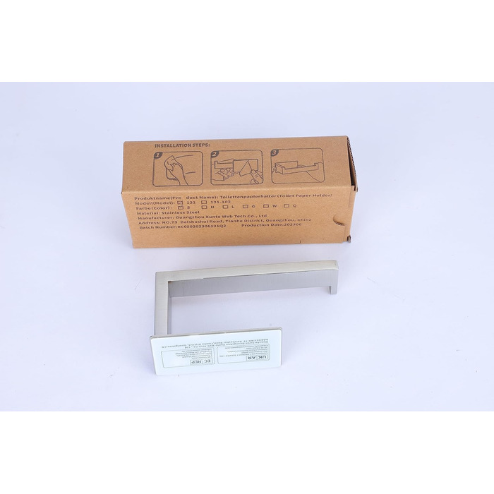 Тримач для туалетного рушника / тримач для туалетного рушника Без свердління, Самоклеючий тримач для туалетного рушника з нержавію