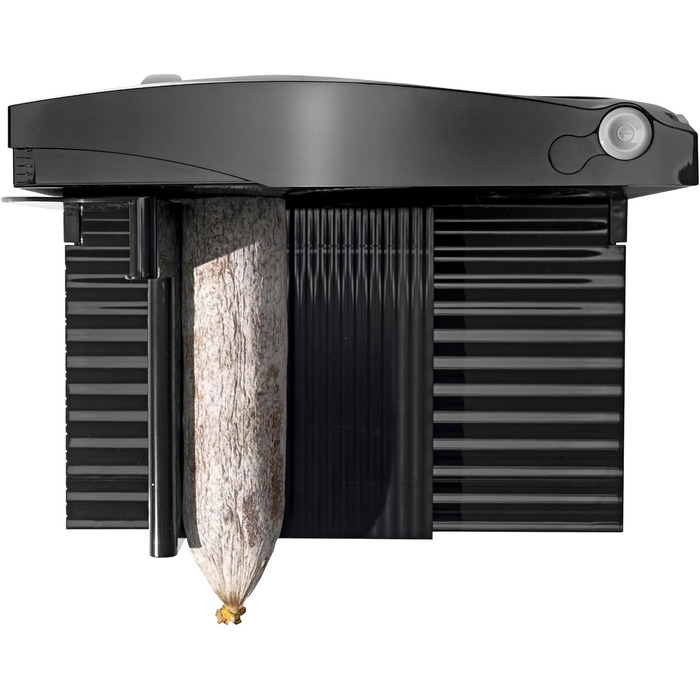 Харчовий слайсер ЧОРНИЙ Зроблено в EU I Компактний електричний слайсер, Хліборізка Ø 170 мм лезо з нержавіючої сталі 2в1 Регульований 0-17 мм, без бісфенолу А 100 Вт (142420002) Чорний RS42, 42