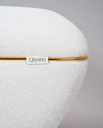 Великий пуф/табурет з м&39якої ведмедевої тканини білого кольору, сучасний, квадратний, зручний для вітальні, спальні, оздоблення зі штучної шкіри золотого кольору, висота приблизно 43 см, колір білий.