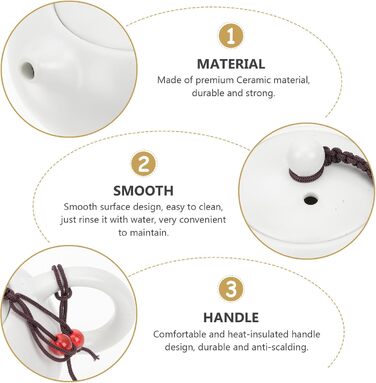 Набір для чаювання Керамічний, жаростійкий, з чайником-термосом для дому та подорожей