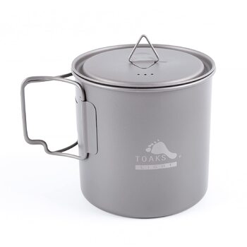 Титановий горщик TOAKS 750 мл, кемпінговий кухоль, чашка для кемпінгу, туристичний посуд 650 мл