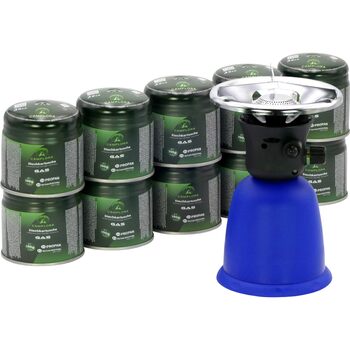 Газова плита з 10 газовими картриджами та п&39єзорозпалом для газових картриджів вагою 190 г, що проколюються, EN417, газова кемпінгова плита, кемпінгова плита з газовим картриджем 1 конфорка, міні-газова плита, газова плита, газова плита, кемпінгова плит