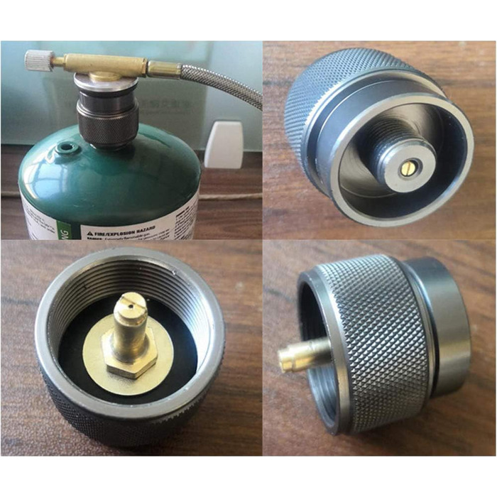 Ліхтар для кемпінгу Lixada, легкий портативний газовий ліхтар для вулиці з п&39єзоелектричним запалюванням, міні-газова лампа для намету з 3 покриттями, для походів та пікніків, включає 3 покриття, адаптер для балончика Mapp