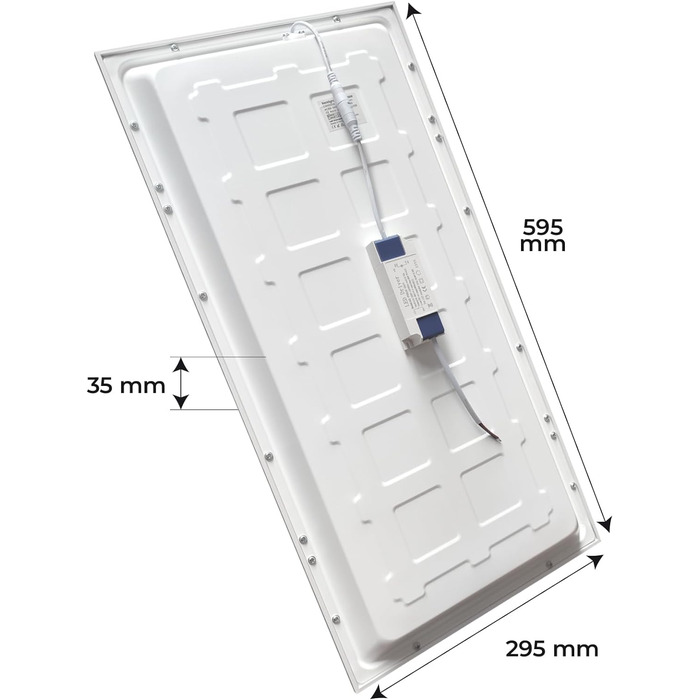 Панель 60x30см 36 Вт, CCT (перемикач вибору кольору теплий білий, нейтральний білий або холодний білий), 4000 люмен, включаючи драйвер C C T (в упаковці )