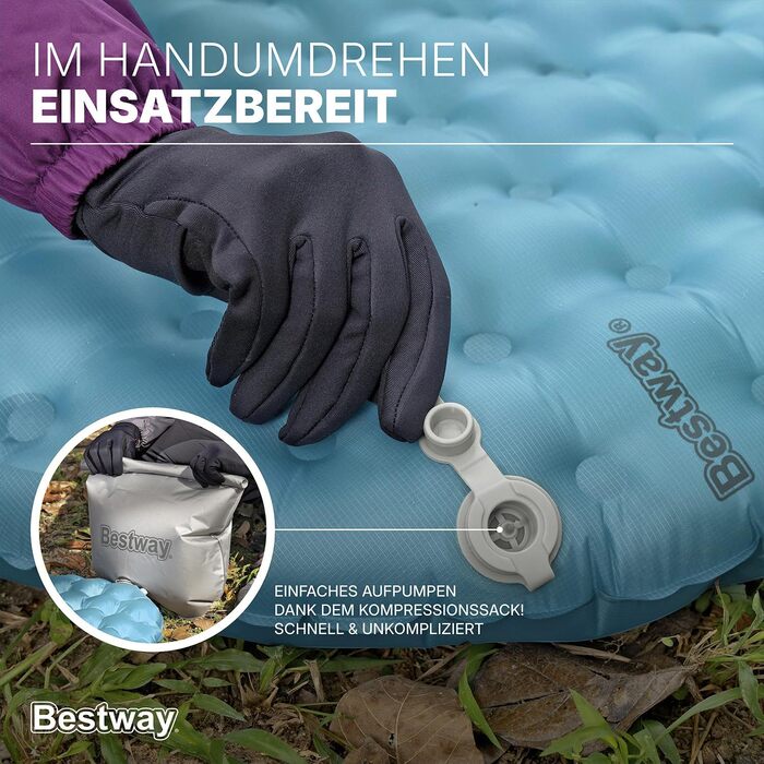 Надувний килимок для сну Bestway AlpineLite для мам, 183 x 51 x 7,5 см, звичайна повітряна подушка