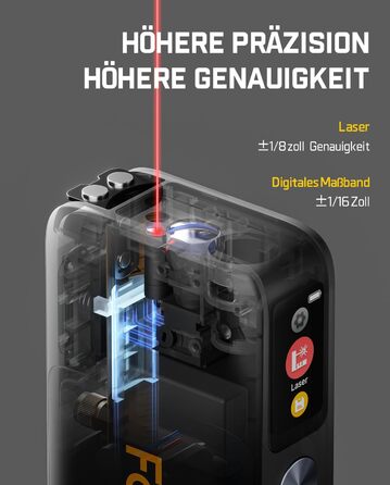 Лазерний далекомір 2-в-1 Fanttik A10 Pro, HD IPS кольоровий дисплей