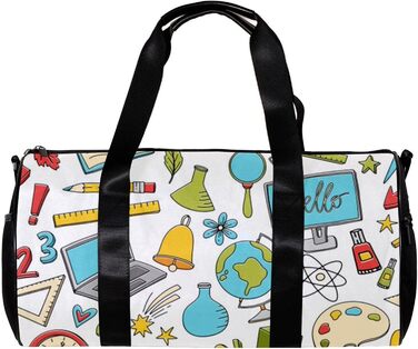 Спортивна сумка, дорожня сумка, сумка для шопінгу для жінок та чоловіків, з дизайном для початку навчального року, сумка-шопер з плечовим ременем