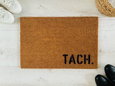 ТАХ. Кокосовий килимок для дверей Килимок для дверей Вхідний килимок Килимок 40 x 60 см з написом Подарунок Весілля День народження Новосілля Різдво Коричневий