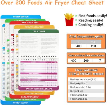 Силіконова фритюрниця Аксесуари, складні силіконові форми для Ninja Foodi AF400EU/SL400EU/Cookwise і всі 7.6-9.5 л фритюрниці Dual Zone з магнітною кулінарною книгою (чорна, 2 шт. )