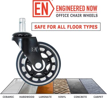 Підголівник Engineered Now для класичного крісла Herman Miller Aeron (5 предметів, чорний) з колесами - комплект з 5 чорних