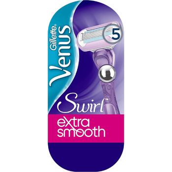 Бритва Gillette Venus Extra Smooth Swirl Shaver жіноча зі зволожувачами для захисту шкіри, жіноча бритва 1 лезо бритви