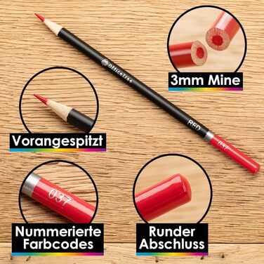 Набір кольорових олівців OfficeTree 72 - Професійні кольорові олівці для дорослих - На масляній основі, м&39які грифелі, висока пігментація, включає аксесуари - Набір олівців для художників - Олівці для малювання