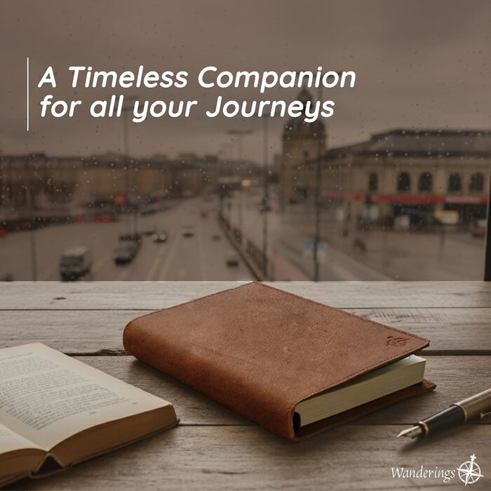 Планер Wanderings зі шкіри A5 сільський багаторазовий щоденник на 6 кілець органайзер ручної роботи зі справжньої шкіри сумісний з Filofax. 100 аркушів, 200 сторінок у лінійку 6&39 x 8,5&39 / 22 x 15 см