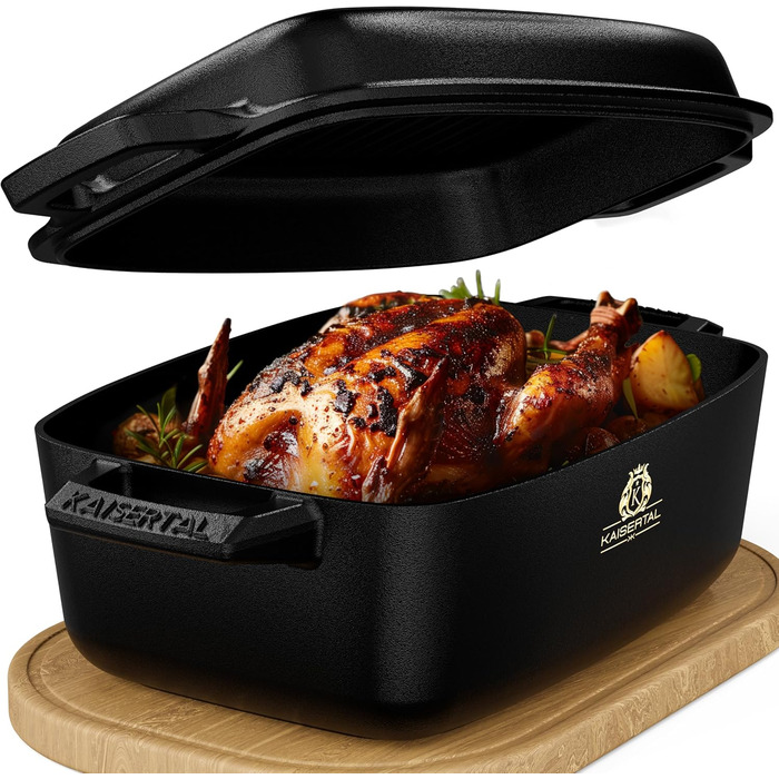 Чавунна жаровня з кришкою духовка - прибл. 6л чавунна каструля овальна - 7кг жаровня з кришкою індукційна - каструля з кришкою - к