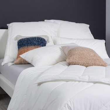 Подушка Centa-Star Vital Plus, 80 x 80 см, брендовані кульки з порожнистого волокна, змінний наповнювач, із застібкою-блискавкою, Oeko-Tex Standard 100 Клас 1, біла, (1 упаковка)