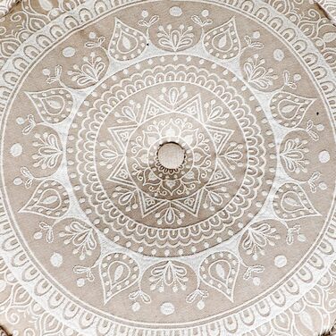 Пуф-табурет MARRAKESCH з бавовни, включаючи наповнювач, кругла підлогова подушка ø 50 см як східний декор (бежевий - білий)