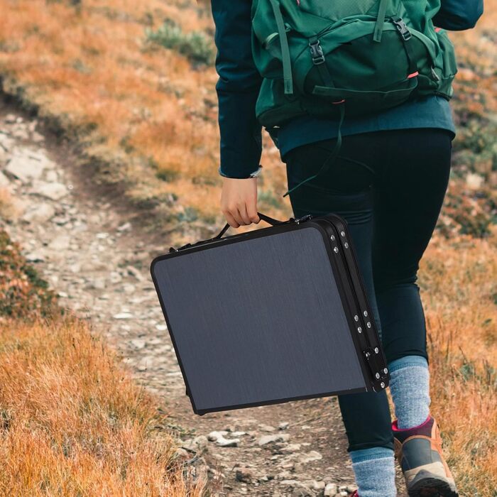 Невеликий розкладний стіл REDCAMP, регульований по висоті, легкий портативний кемпінговий стіл 60 см Д x 40 см Ш (4 рівні висоти) із сітчастим шаром, для використання в приміщенні та на вулиці, балкон, ринок, кухня, темно-сірий 60*40 см (4 рівні висоти)