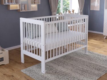 Дитяче ліжечко/спальне місце Love For Sleep 120x60 см із захисним бар&39єром, трансформоване, біле дитяче ліжко NOVA, дерев&39яне дитяче ліжко - Дитяче ліжко, дитяче ліжко, росте разом з вашою дитиною, ліжечко