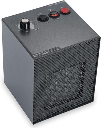 Мобільний тепловентилятор 230В 450Вт / 750Вт / 1800Вт терморегулятор автоматичне вимкнення антрацит, 2000 Classic Plus