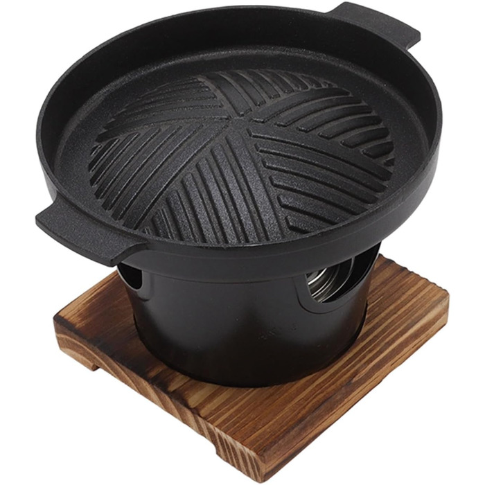 Кемпінговий гриль, чорний міні-стильний антипригарний портативний маленький вугільний гриль для кемпінгу, пікніків, подарунків на новосілля (19,5 см) Hn Bbq18a