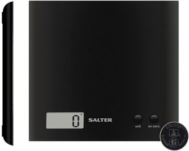 Цифрові кухонні ваги Salter 1066 BKDR15 Arc - компактні ваги на 3 кг, батарейка CR2032 в комплекті, функція додавання та зважуванн
