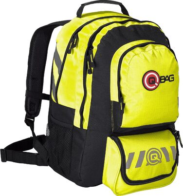Мотоциклетний рюкзак QBAG Велосипедний рюкзак - Великий простір для зберігання, вентильована задня підкладка, водовідштовхувальний, неоново-жовтий - ідеально підходить для активного відпочинку та безпеки