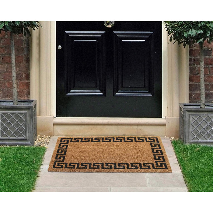 Кокосовий килимок преміум-класу Coco&Coir Кокосовий килимок з нековзним ПВХ Килимок для вхідних зон Для використання всередині та зовні приміщень 45 x 75 см