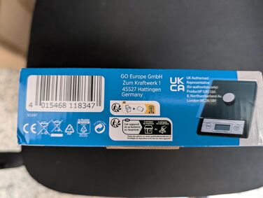 Цифрові літерні ваги Genie 3623 EDS (від 1 г до 5000 г виготовлені з міцного пластику зі скляною пластиною РК-дисплей) чорні одина