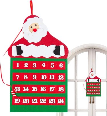 Тканинний адвент-календар з 24 кишенями Shenrongtong