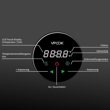 Плита су-від, точний циркуляційний насос для занурення в каструлю, 3D-потужна тиха циркуляція води, з низьким вмістом олії та низьким вмістом жиру, здорове харчування чорне (БАГАТОРАЗОВЕ)