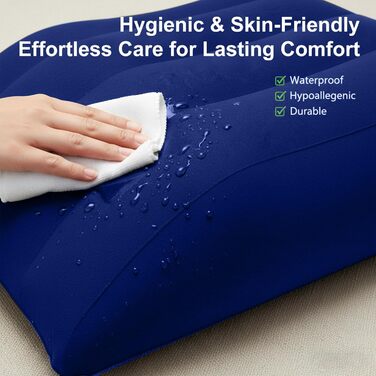 Подушка для підняття ніг, надувна подушка для підтримки ніг клиноподібна подушка для сну, вагітності та післяопераційного відновлення, подушка для підняття ніг для зняття тиску на ноги та покращення кровообігу (синя)