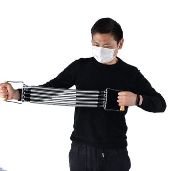 Еспандер для грудей, еспандер для грудей з дерев&39яною ручкою та високою еластичністю, знімний пружинний проявник, домашнє тренування м&39язів