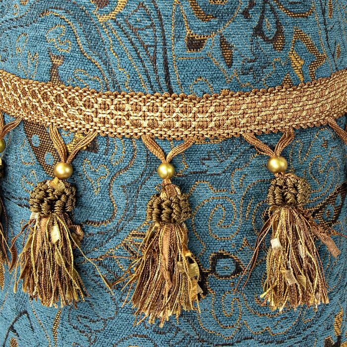 Розкішна європейська подушка для узголів&39я ліжка, класична вінтажна декоративна подушка з вишитим квітковим візерунком, м&39яка подушка для читання з опорою для спини, знімний чохол, бірюзово-блакитне узголів&39я, 140 см x 60 см x 15 см