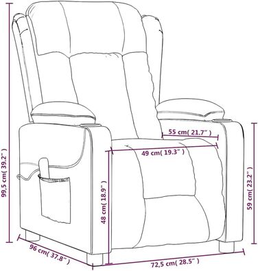 Масажне крісло з обігрівачем, електричне масажне крісло, крісло для телевізора, крісло-реклайнер, крісло для відпочинку, м&39яке крісло, крісло-реклайнер, темно-сіра тканина