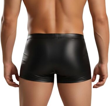 Сексуальні шорти у стилі латексу з блискавкою спереду, чорні/червоні, розмір L