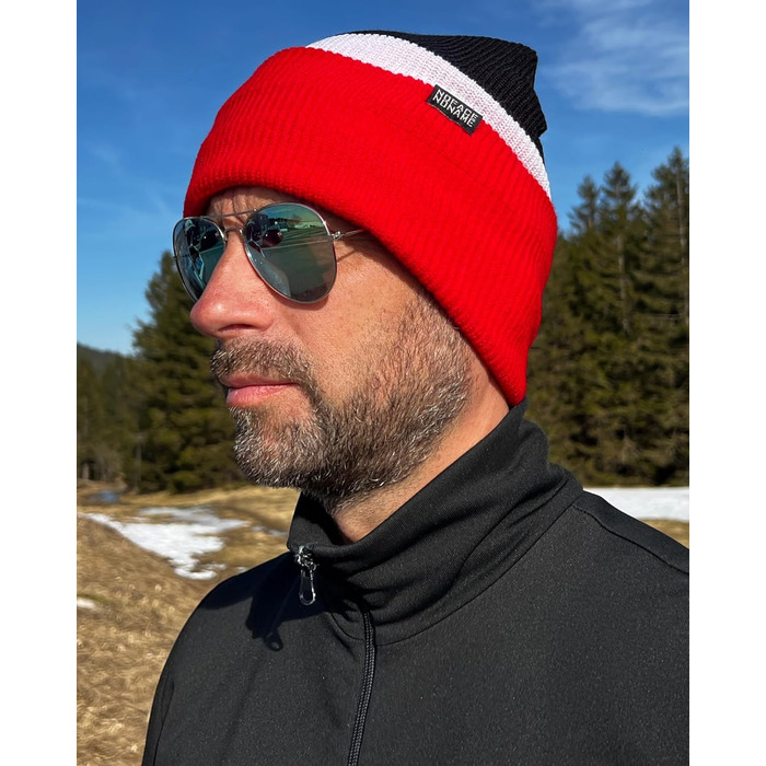 Шапка/Балаклава PGWEAR Troublemaker Чорно-біло-червона Шапка-маска Балаклава Ультрас Лижні Хулігани