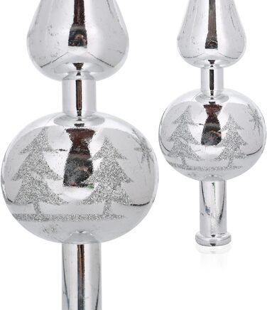 Срібна верхівка для ялинки KATELUO