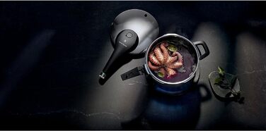 Скороварка WMF Perfect Premium One Pot 6,5 л, 22 см, сталь Cromargan, для індукційних плит, 2 рівні приготування, з універсальним регулятором
