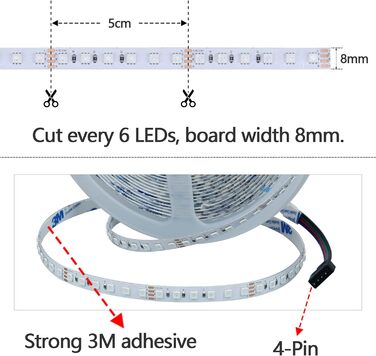 Світлодіодна стрічка GOMING 10M RGB 24 В Світлодіодна стрічка високої щільності 1200 світлодіодів Максимальна потужність 120 Вт 3535 Світлодіодна стрічка Самоклеюча Висока яскравість Неводонепроникна світлодіодна стрічка IP20 для внутрішнього оздоблення б