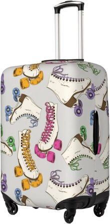 Чохол для валізи TOMPPY в ретро-стилі з яскравим принтом, еластичний, водостійкий, захищає від подряпин, підходить для валіз розміром 45,7-81,3 см, чорний, розмір M