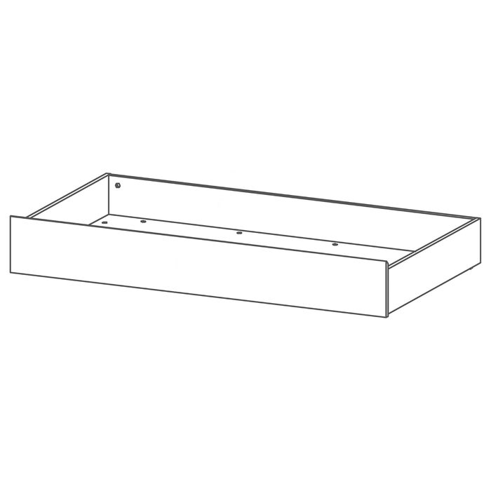 Універсальний ліжковий ящик roba - Підходить для дитячих ліжечок 70 x 140 см - Компактне рішення для зберігання - Пересувний на колесах - Біле дерево