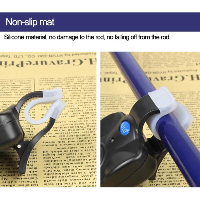 Чутливий сигналізатор клювання для риболовлі електронний зі світлодіодним світловим індикатором Вібрація свінгера на вудці Літнє спорядження рибалки Комплект рибальських снастей De 3 сигналізатори клювання