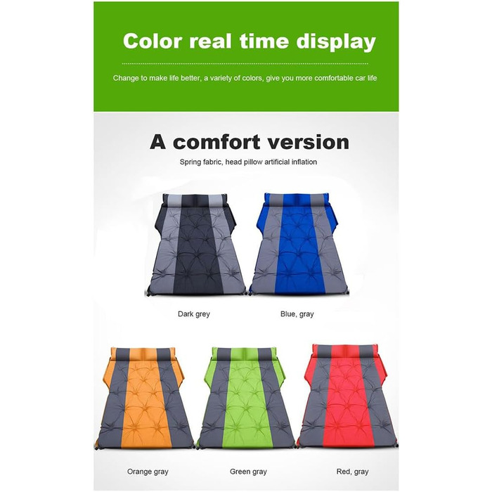 Надувний матрац для автомобіля, для Peugeot Rifter 2018-2024, портативний аксесуар для надувного матраца, комбіноване надувне ліжко, D звичайний D