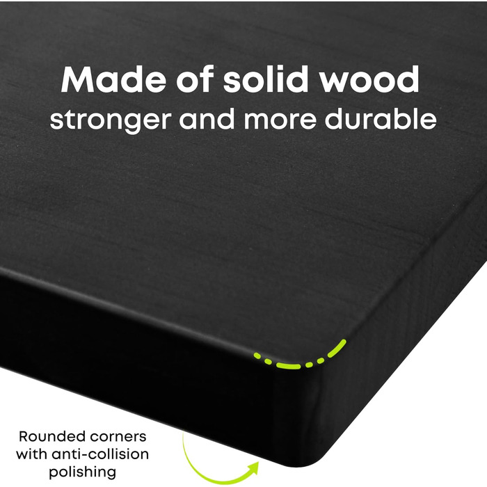 Плаваючі настінні полиці, комплект з 2 шт. , квадратні полиці з масиву дерева 20,3 см, маленькі декоративні настінні полиці для ванної кімнати, спальні, вітальні та кухні Чорний Чорний 20,3 см - 2 шт. и