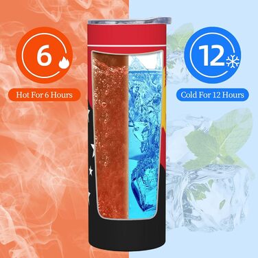 Кухоль з прямою трубочкою, дизайн прапор Папуа-Нової Гвінеї, друкований, дорожній кухоль, підходить для кемпінгу, офісу та дому, 590 мл